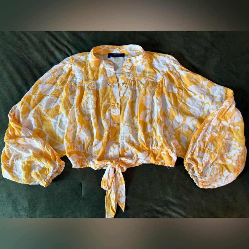Rachel Yellow and White Floral Blouse